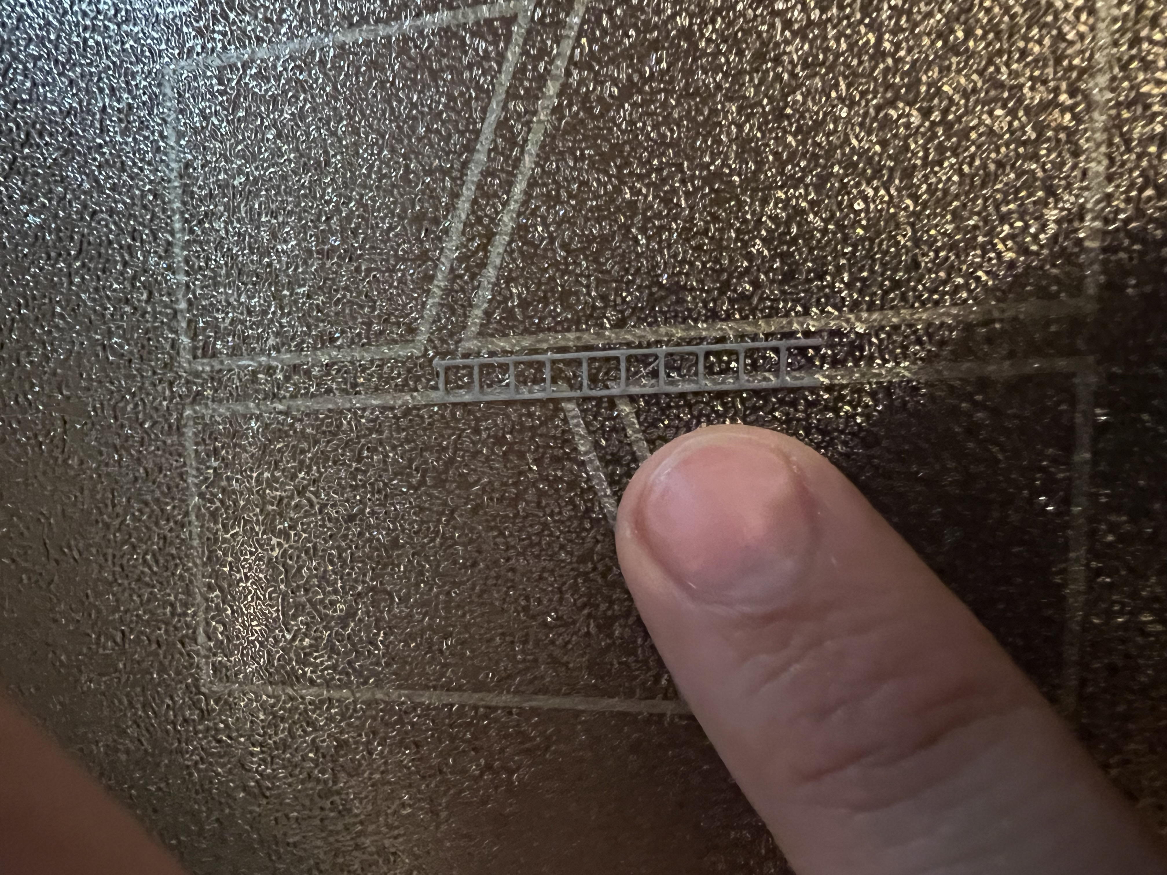 A printed ladder only a few millimeters wide, thinner than a finger.